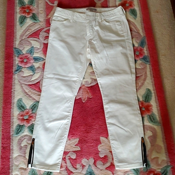 Banana Republic Size 0 Petite Ivory Slim Pants - Picture 1 of 9